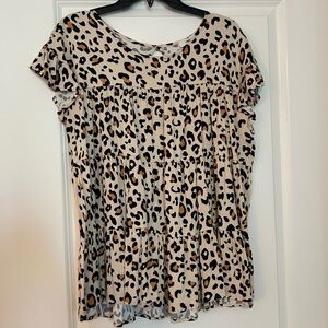 Animal print blouse